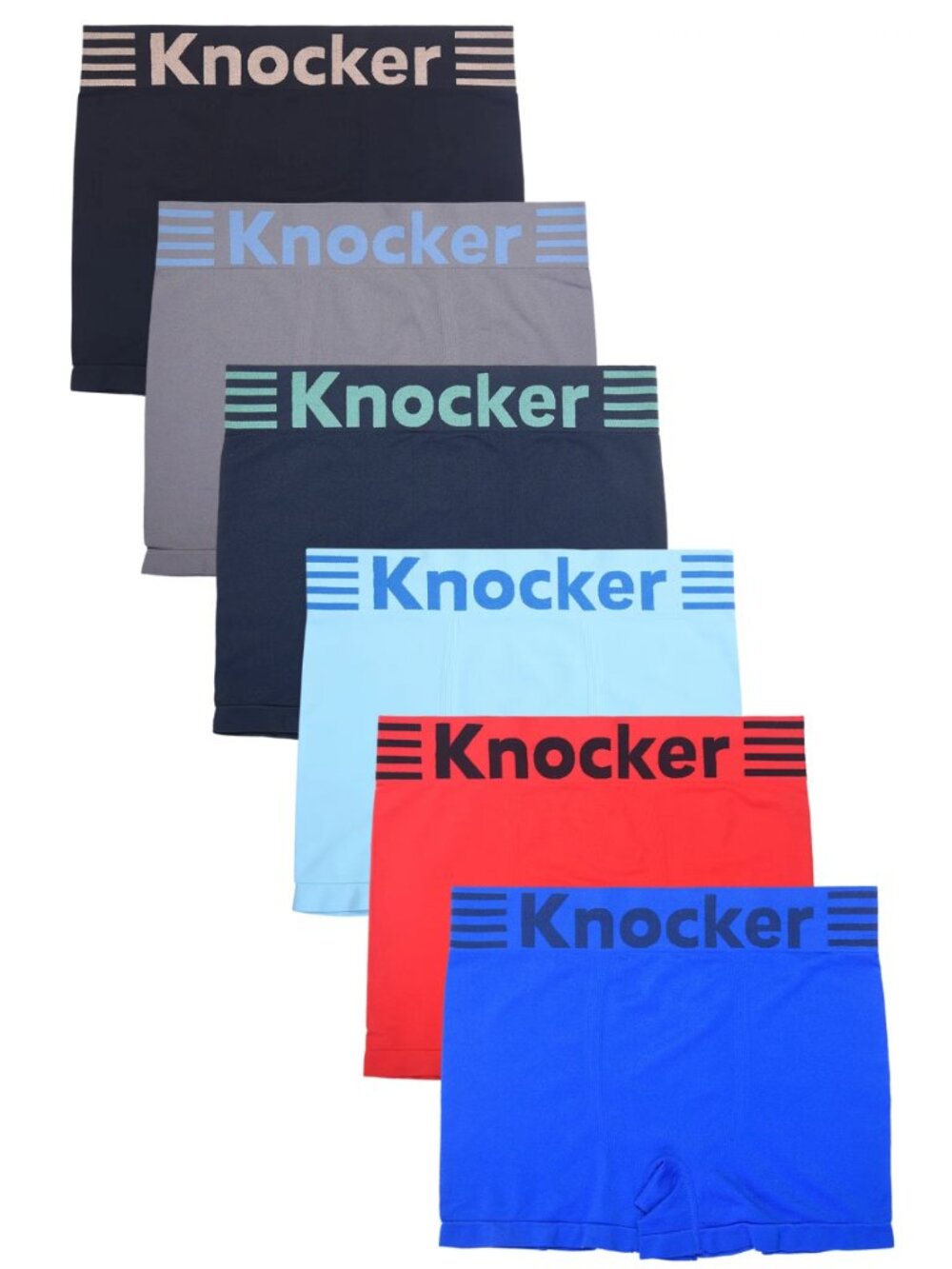 $10 SALE PACK OF 6 - Knocker Men's Nylon Blend Seamless Boxer Briefs